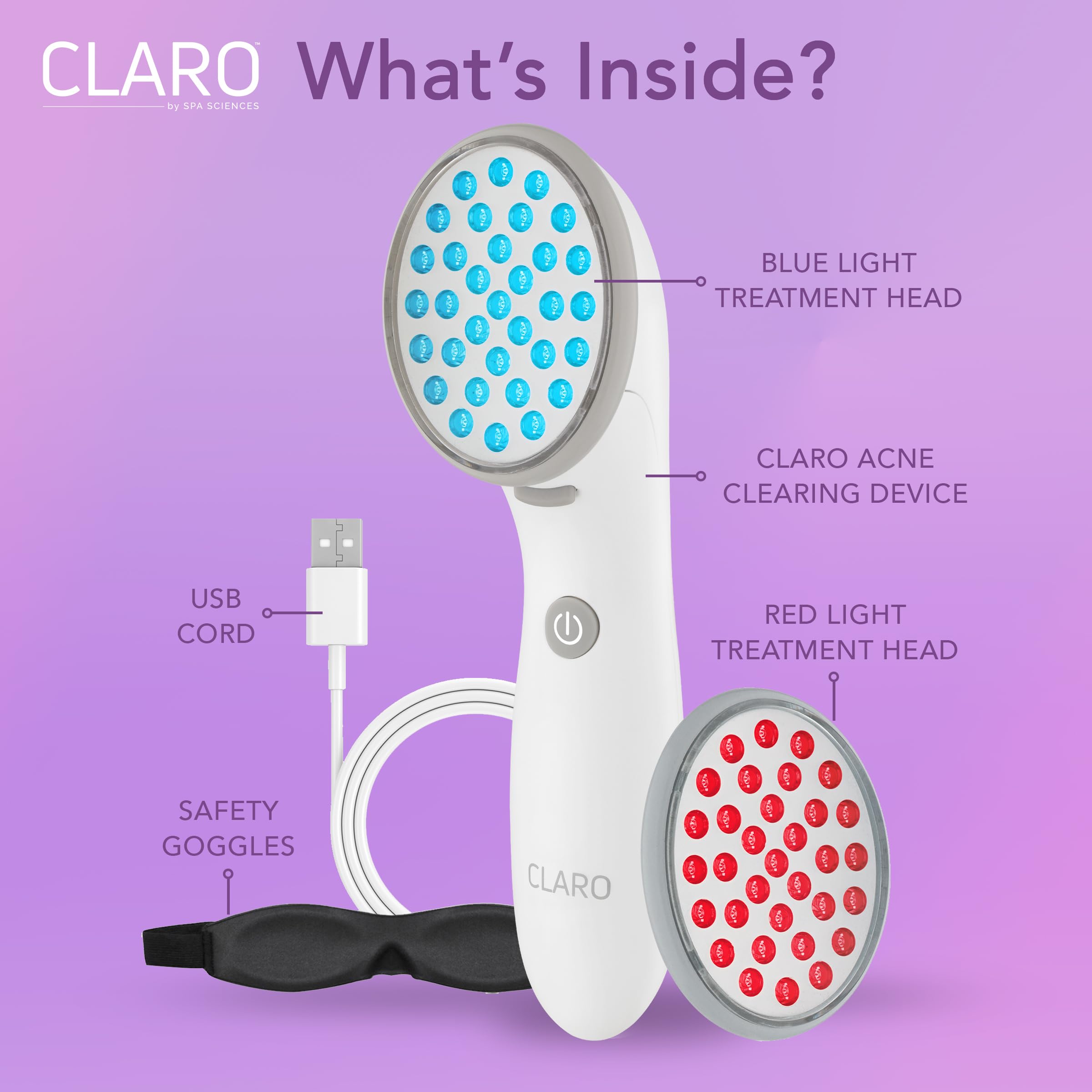 Spa Sciences CLARO rechargeable battery image highlights cordless convenience for flexible treatments.