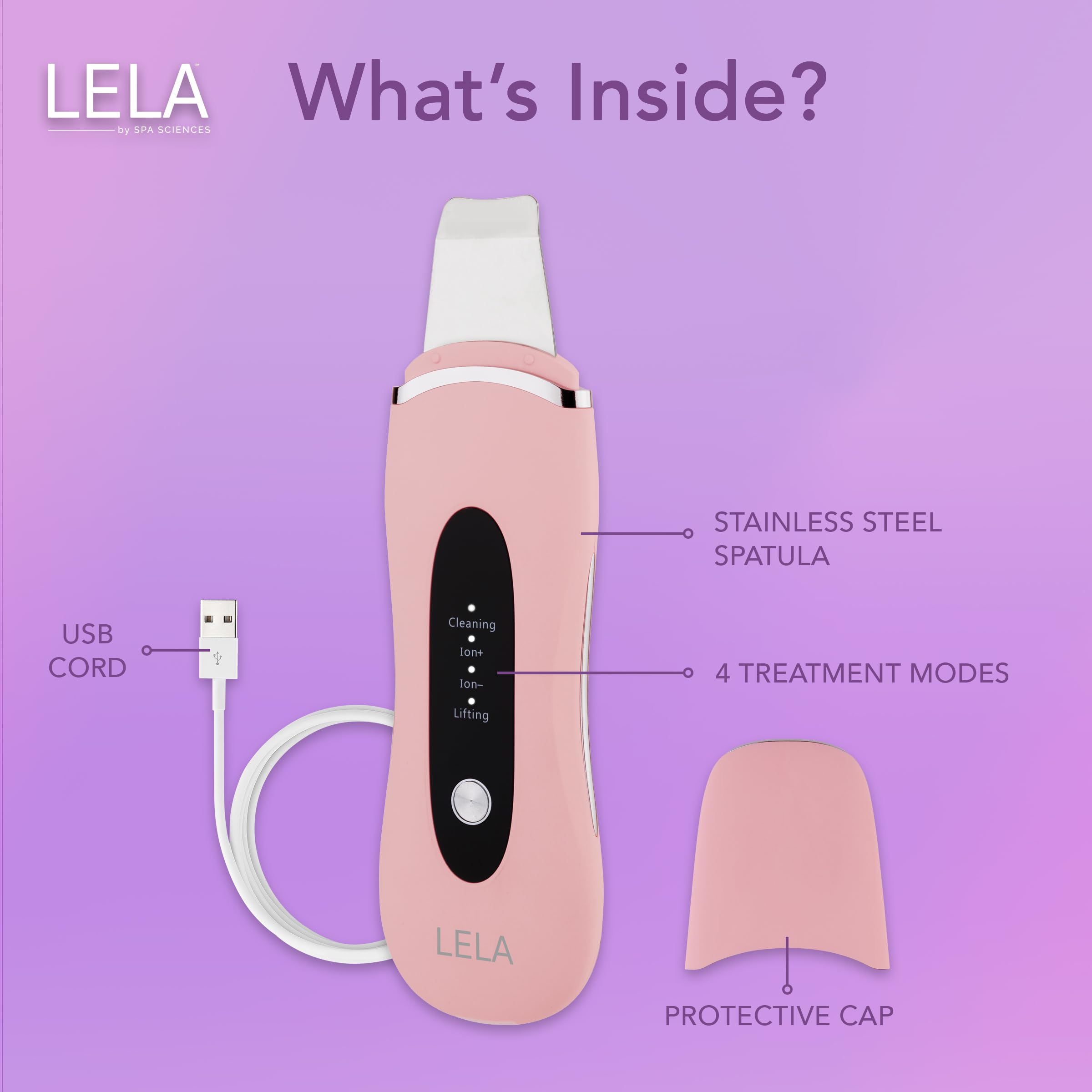 Spa Sciences LELA pore-extraction feature purifies skin and refines pores.