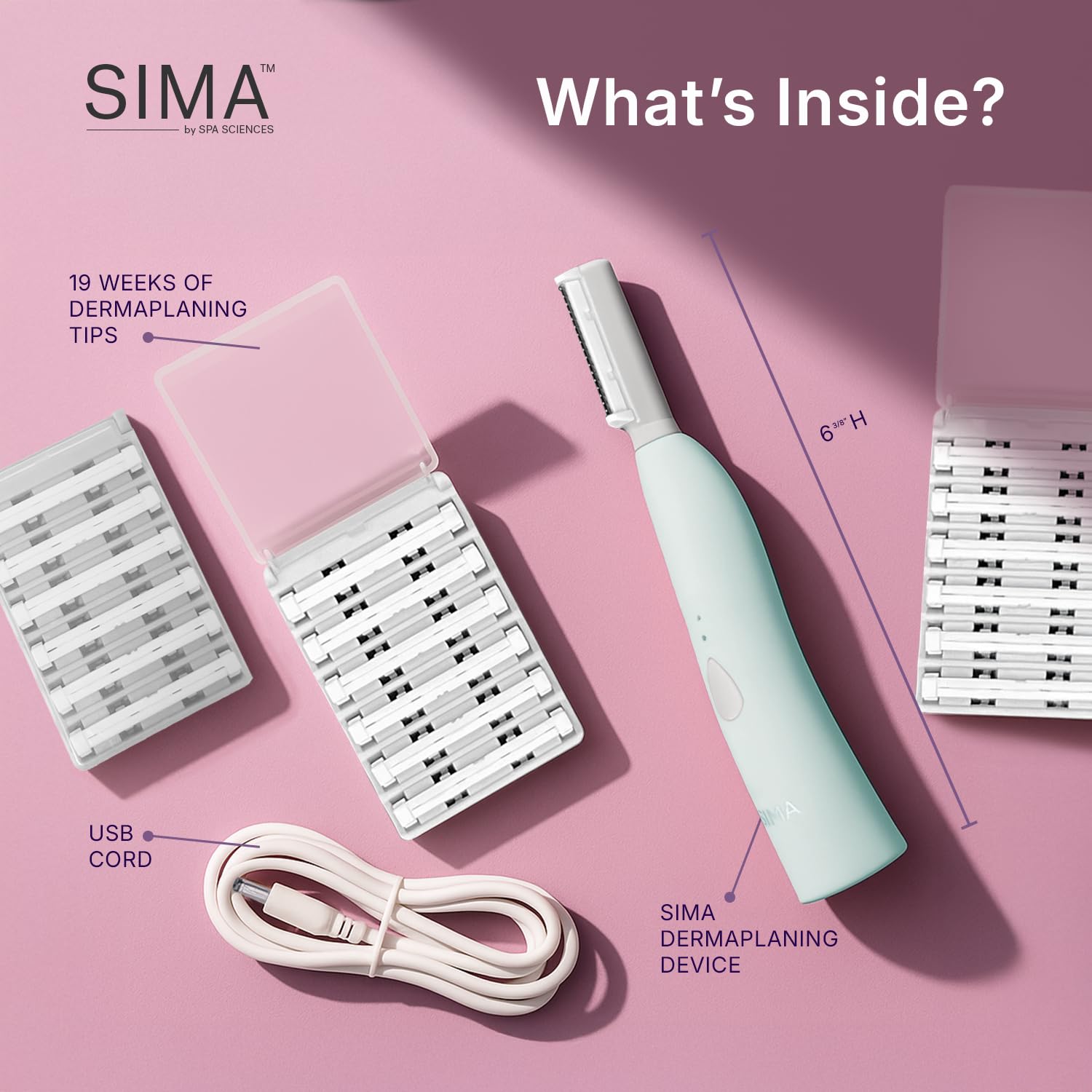 SPA SCIENCES SIMA peach fuzz removal demonstrates gentle, quick facial hair thinning