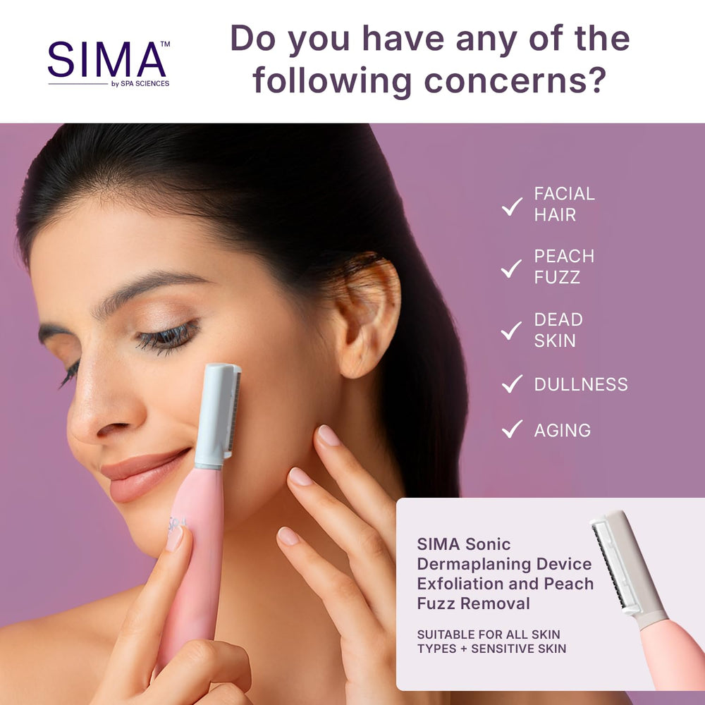 SPA SCIENCES SIMA dermaplane razor speed settings showcase customizable exfoliation routine