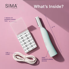 SPA SCIENCES SIMA dermaplaning tool three speeds display for customized exfoliation sessions.