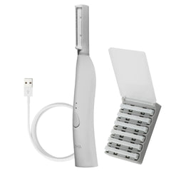 SPA SCIENCES SIMA close-up of dermaplaning tool removes fine facial hairs