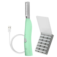 SPA SCIENCES SIMA dermaplaning tool front view for painless at-home exfoliation.