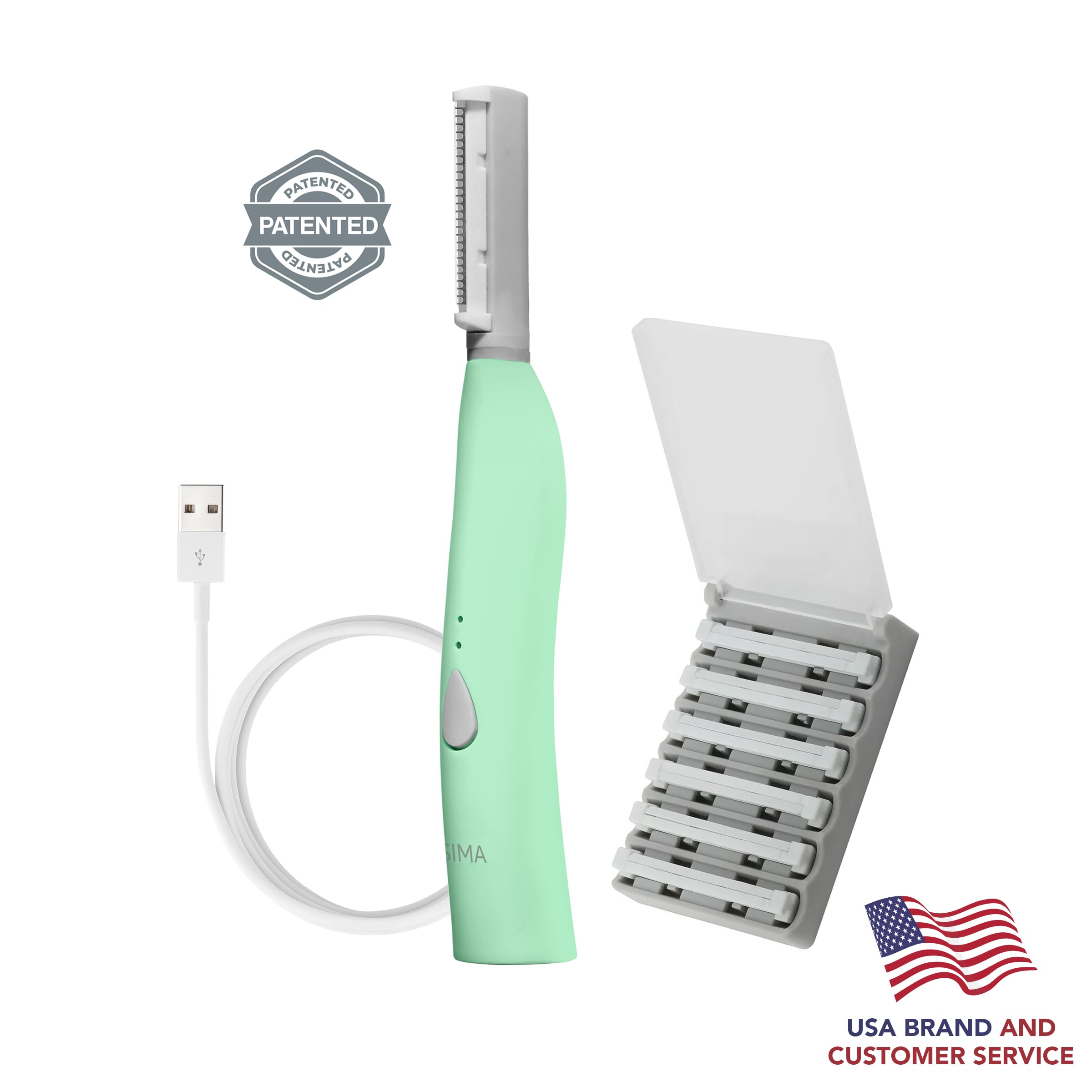 SPA SCIENCEs SIMA dermaplaning tool in-home spa setup for simple skincare routines.
