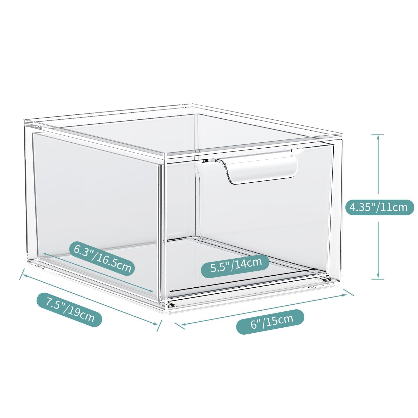 SpaceHacks pull-handle design storage enables easy access and dust-free removal.