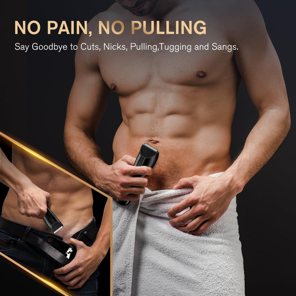 Spacekey electric body hair trimmer usb-c-rechargeable with 90-minute runtime.