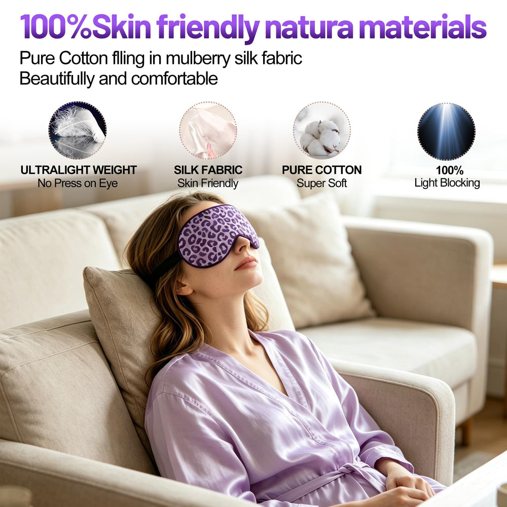 spacepower silk sleep mask close-up of contoured cup reducing eye pressure