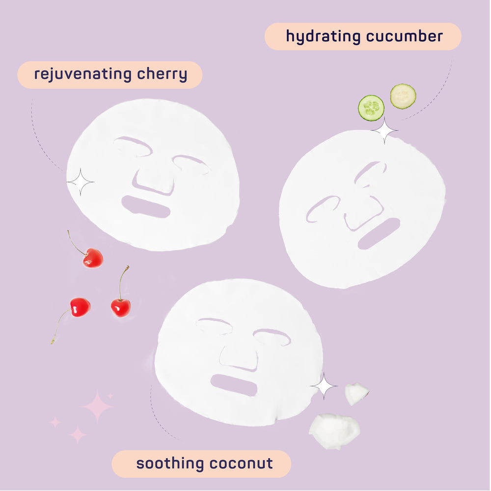 SpaLife Beauty Fruit Face Mask cucumber-slice conveys cooling hydration and soothing feel.