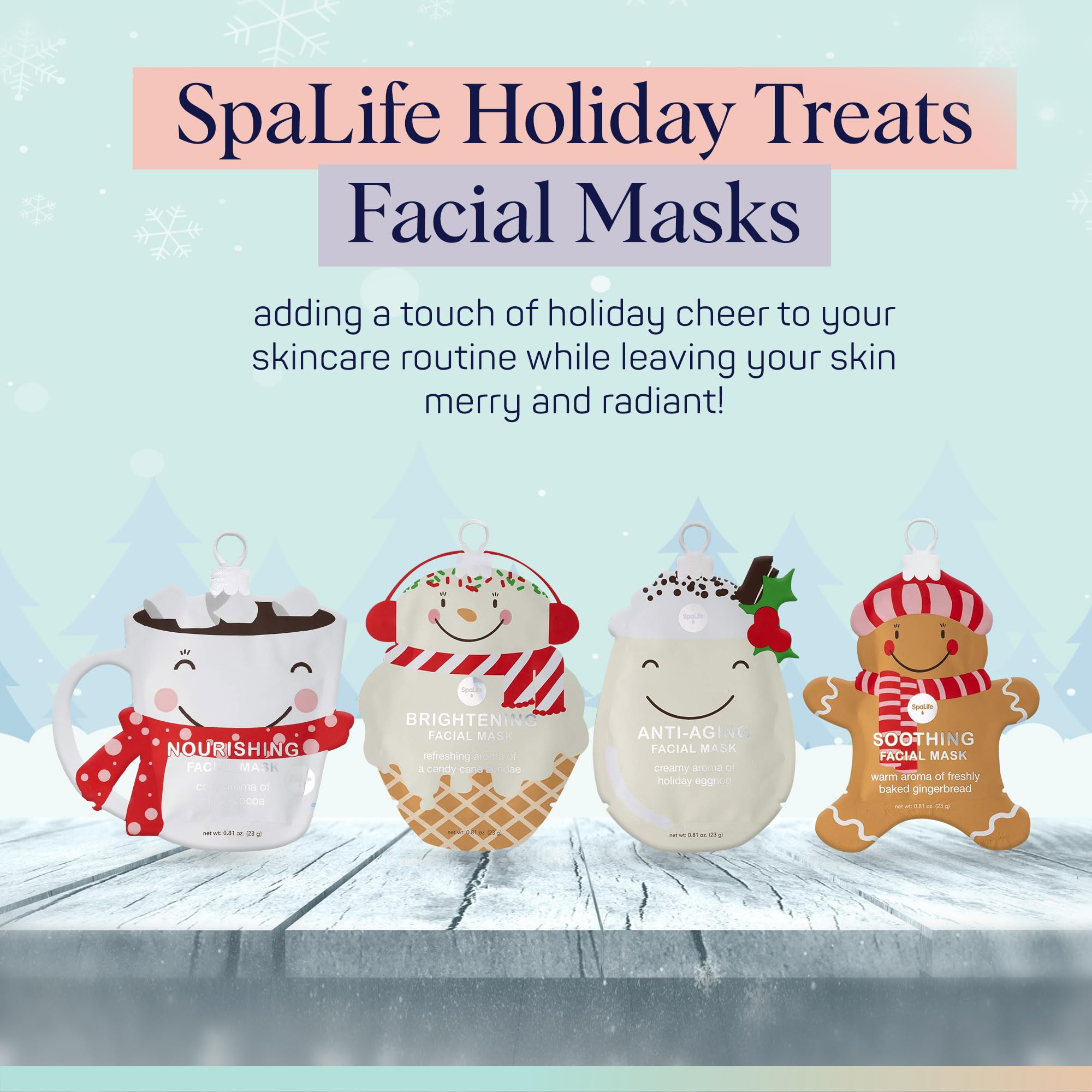 SpaLife Christmas Spa Routine Bundle showcases a festive at-home skincare ritual