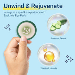 SpaLife cucumber eye patches cooling effect provides instant refreshment and hydration