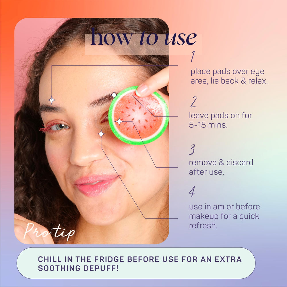 SpaLife eye pads application using lime-green serum glow