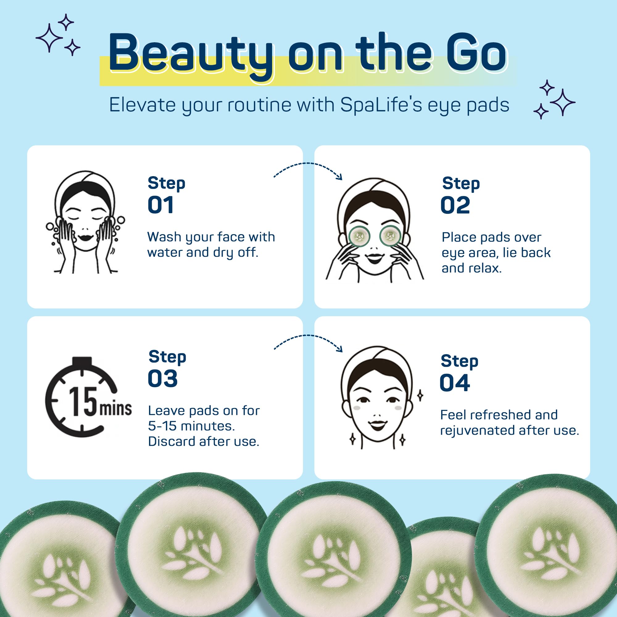 SpaLife eye patches application timer for easy home spa moments