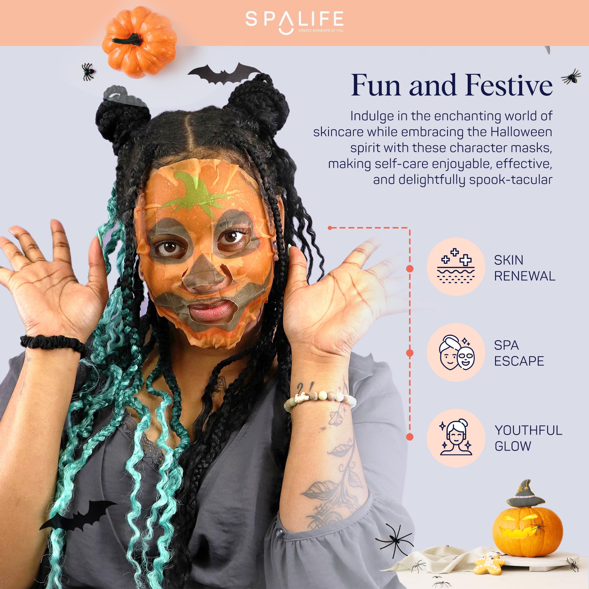 SpaLife Korean-inspired glow mask helps skin look radiant and even-toned.