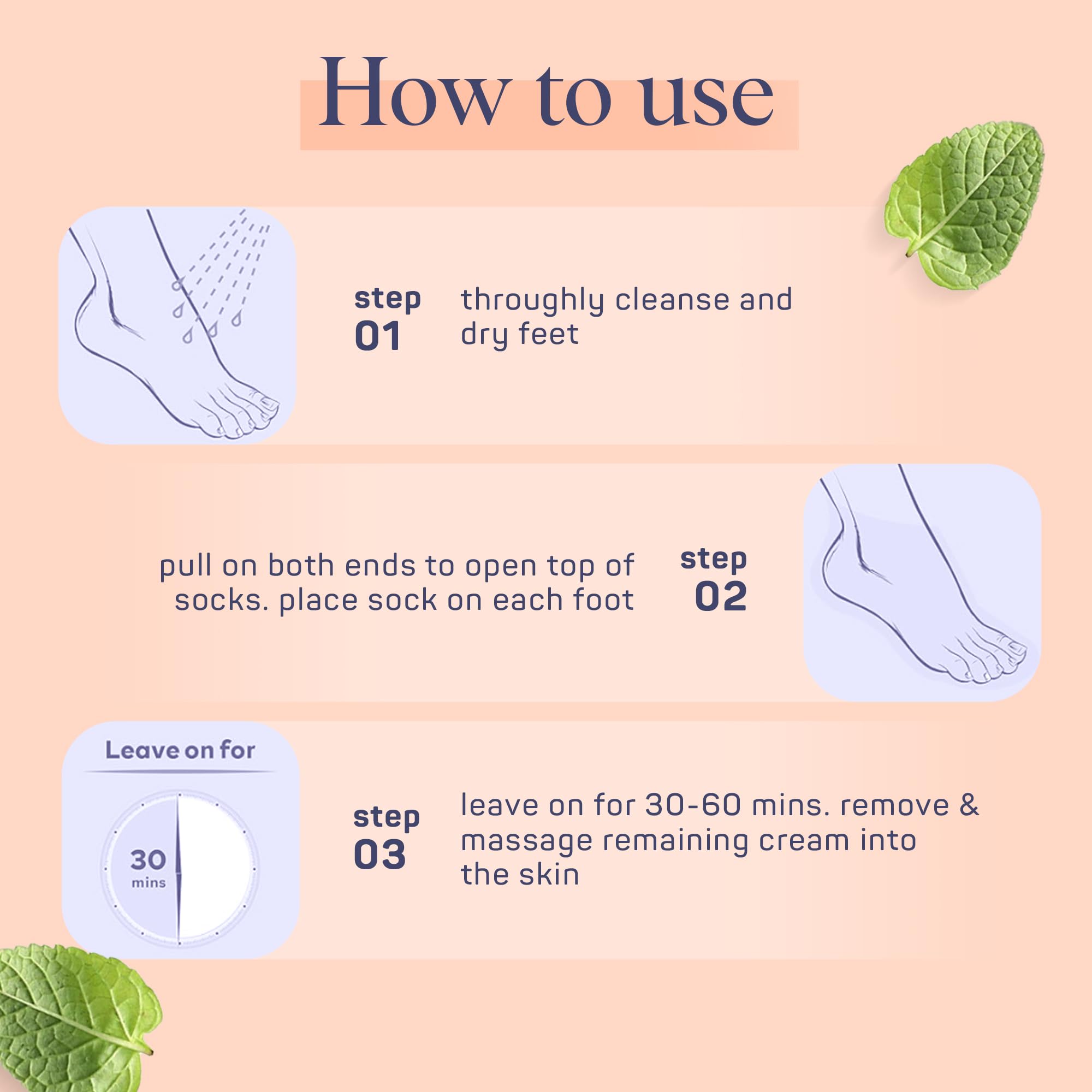 SpaLife overnight foot mask wear delivers continuous moisture while you sleep.