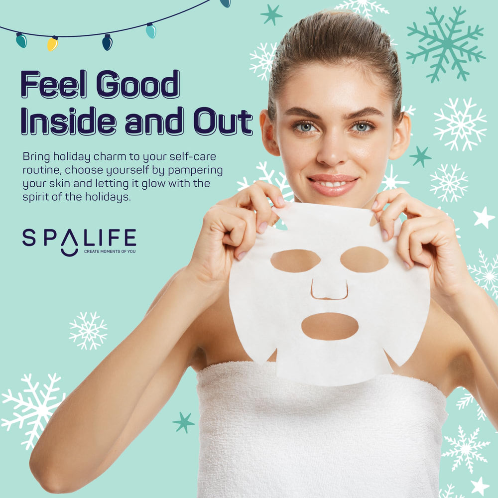 SpaLife peppermint refreshing mask featuring cooling sensation for wakeful, revived complexion.