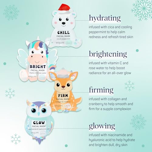 SpaLife Reindeer mask firming with collagen and cranberry extract to refine texture.