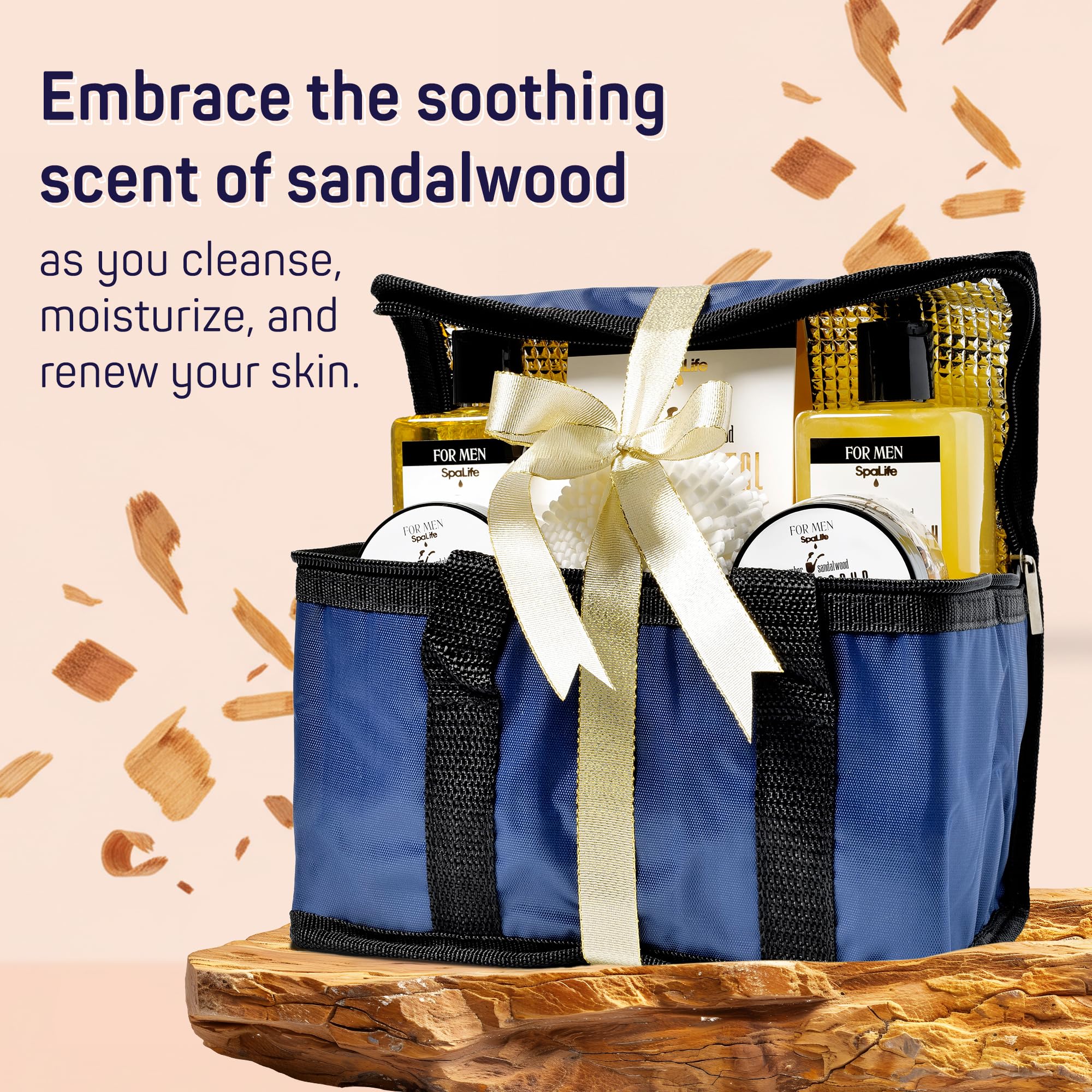 SpaLife sandalwood giftset moisturizer lotion providing quick-absorbing hydration