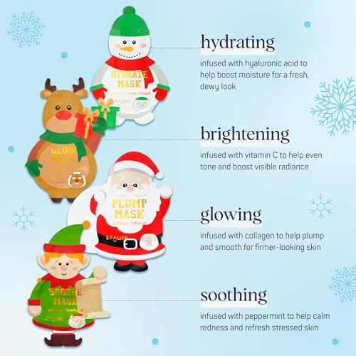 SpaLife Santa's Workshop Santa mask with cucumber for firming hydration