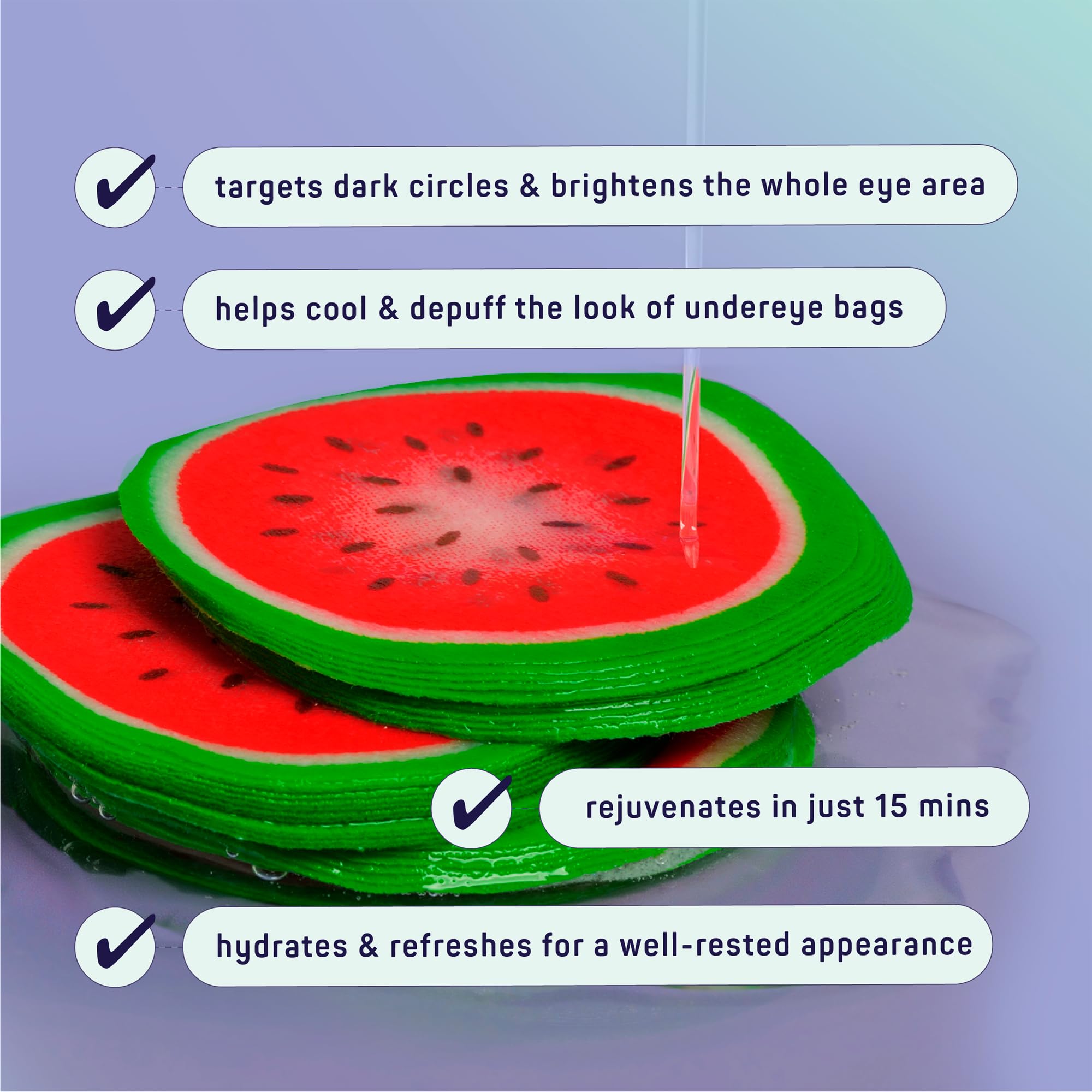 SpaLife eye pads in display illustrating vitamin C brightness benefits