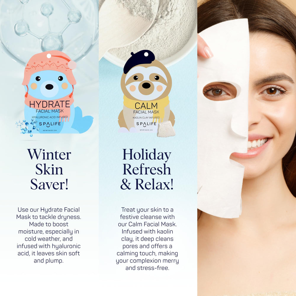 SpaLife Snow Buddies honey brightening mask for skin glow