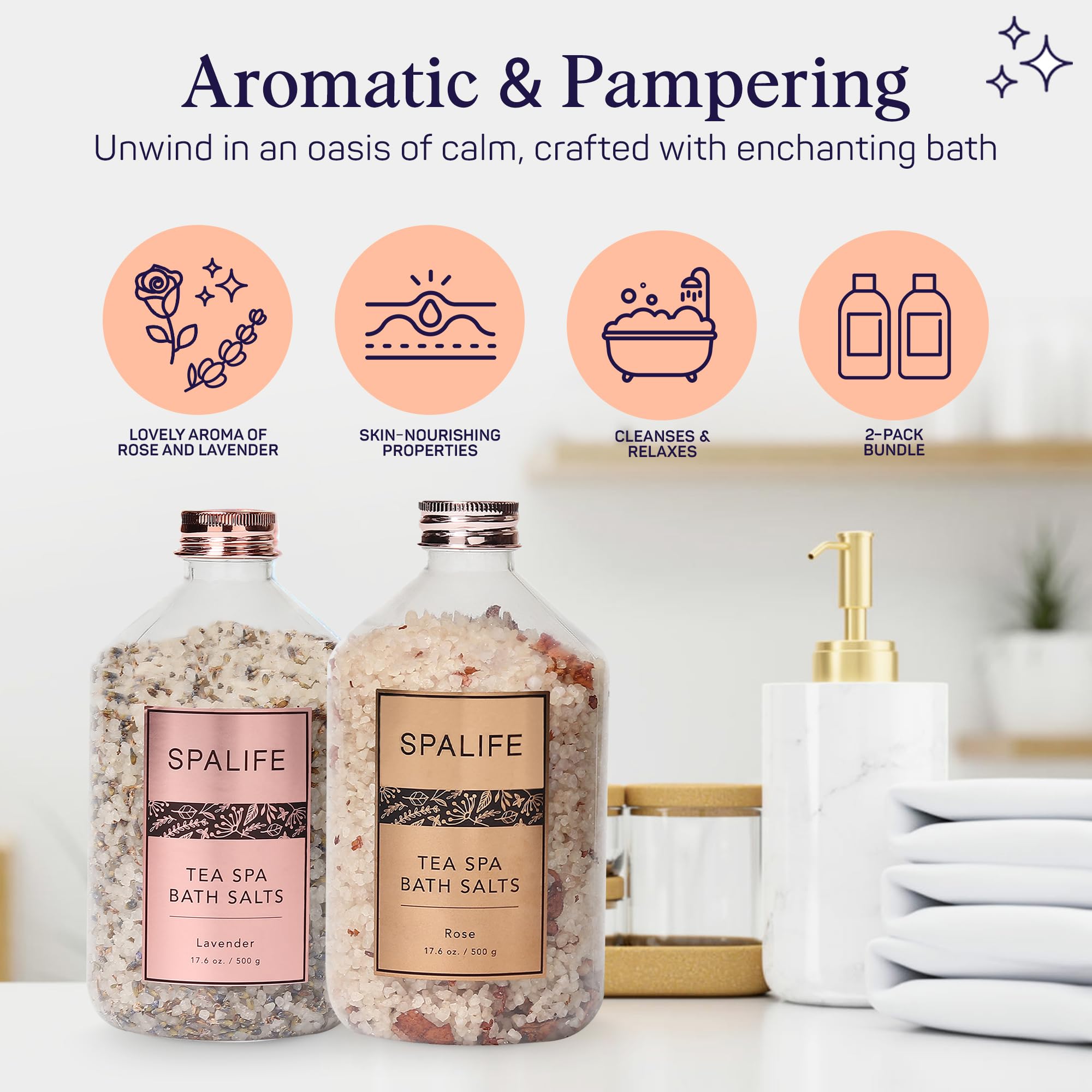 SpaLife Petal-infused blend with petals evokes at-home spa luxury.