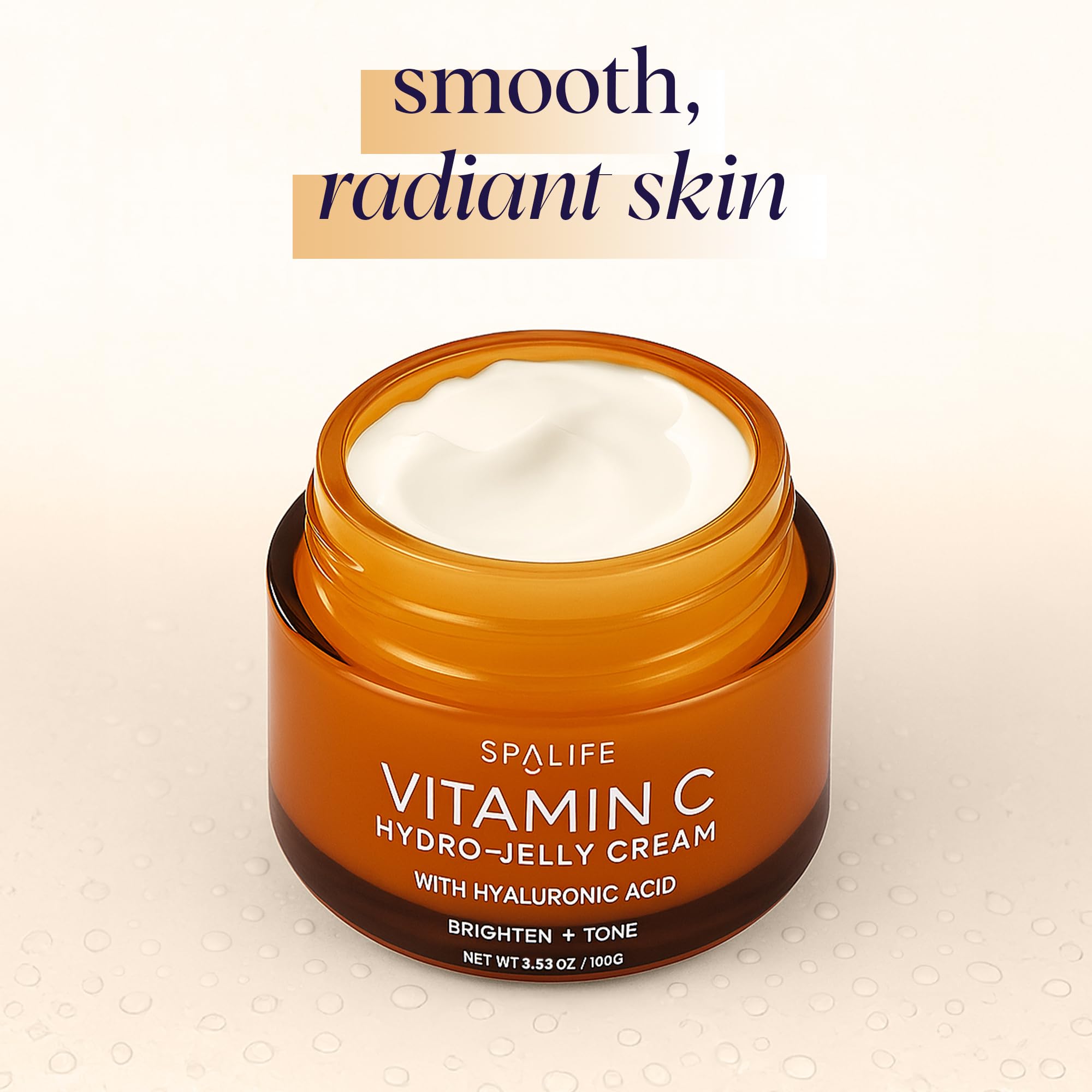 SpaLife Vitamin C Hydro tone-focused close-up hints even facial color