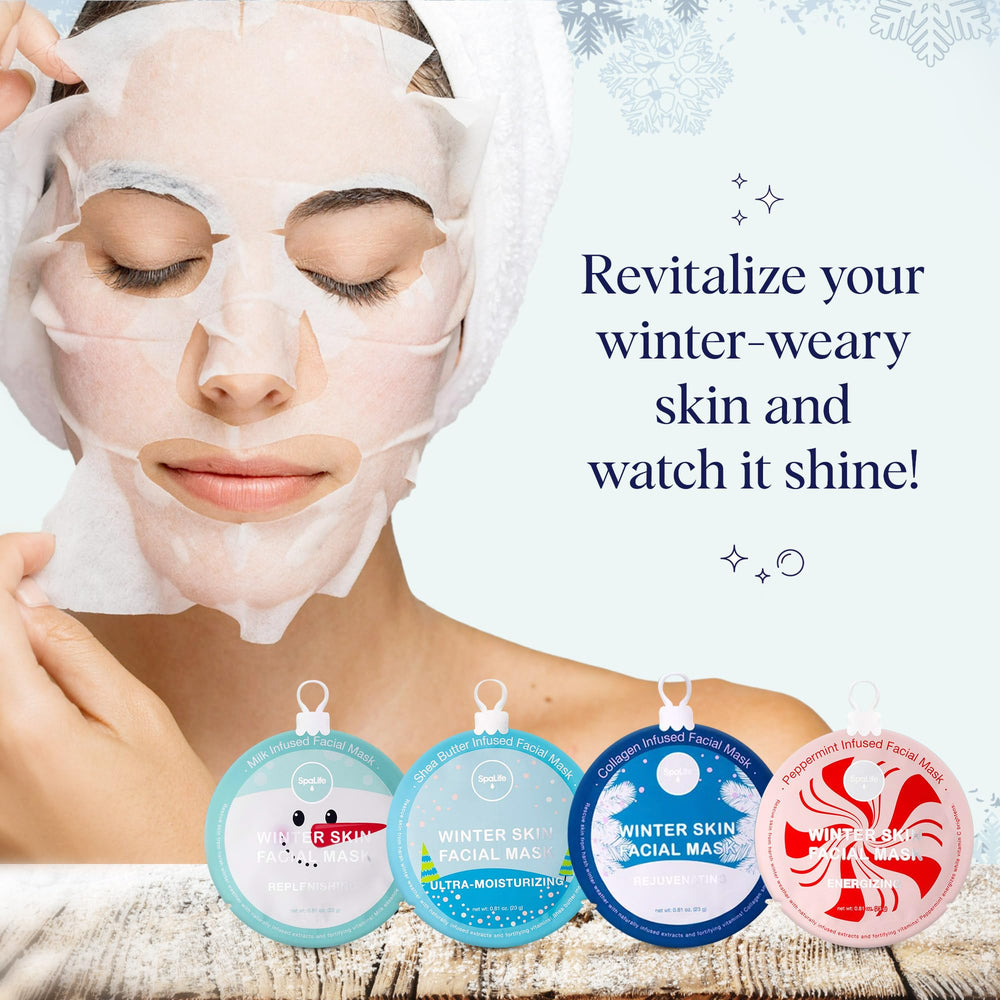 SpaLife Winter Skin Gift packaging showcasing festive skincare set