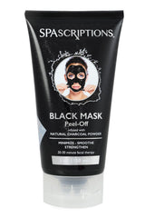 SpaScriptions black mask packaging for at-home deep pore cleansing and spa ritual