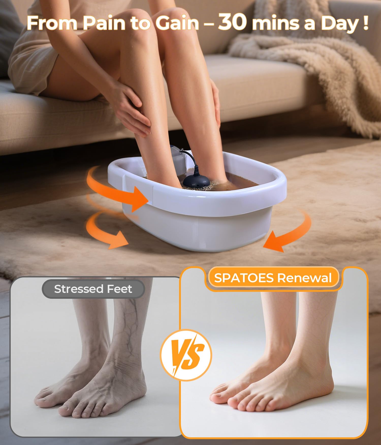 SPATOES Salon-level therapy at home for tired feet and comfort