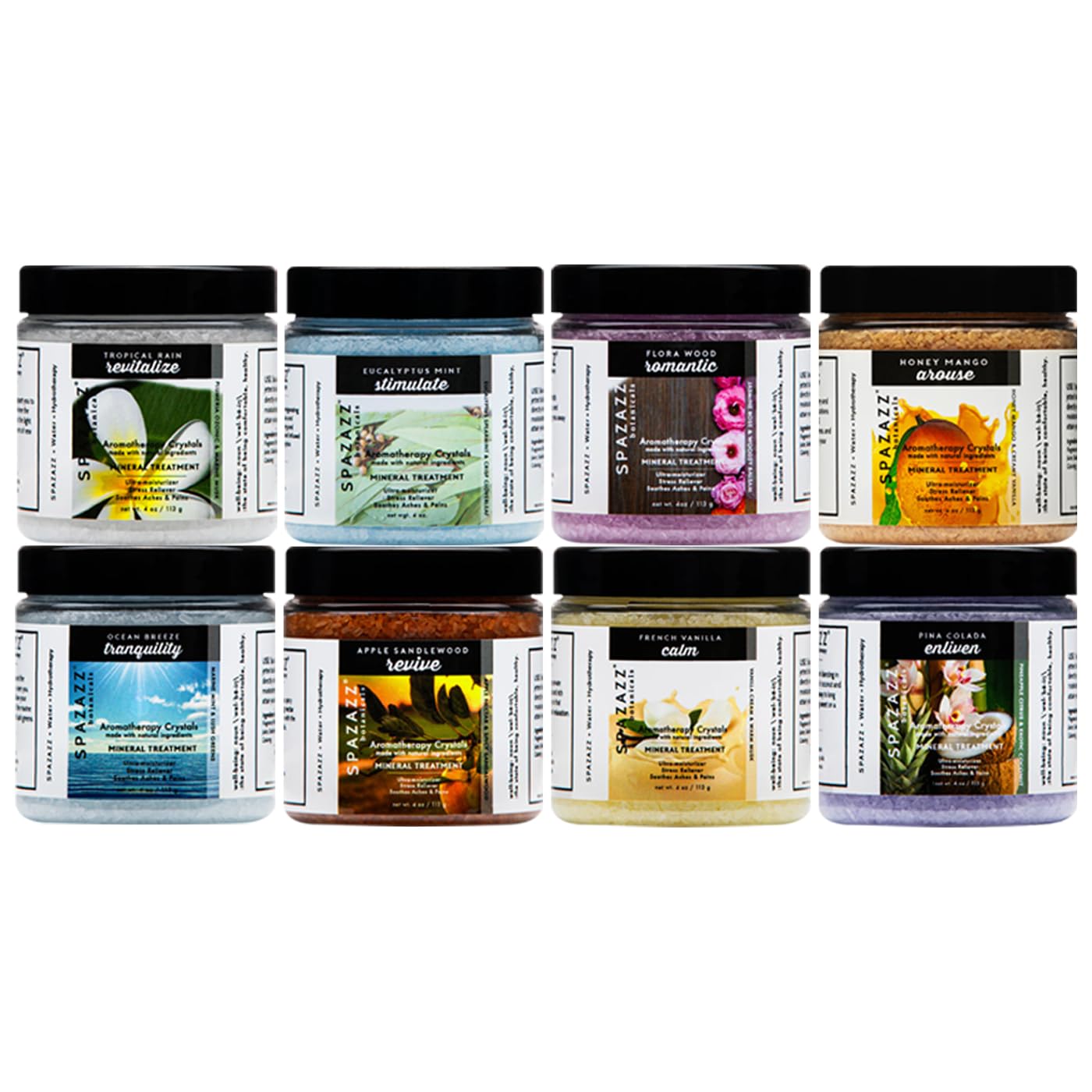 Spazazz Apple Sandalwood bath salt for relaxing aromatherapy soak.