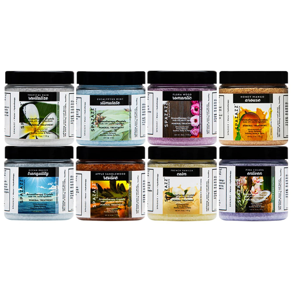 Spazazz Apple Sandalwood bath salt for relaxing aromatherapy soak.