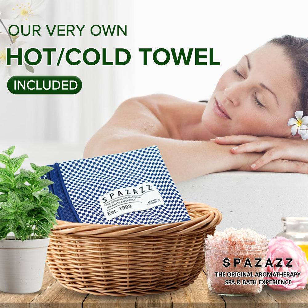 Spazazz Eucalyptus bath salt with cool, revitalizing notes.