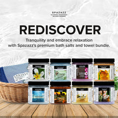 Spazazz Flora Wood bath salt with nature-inspired fragrance.