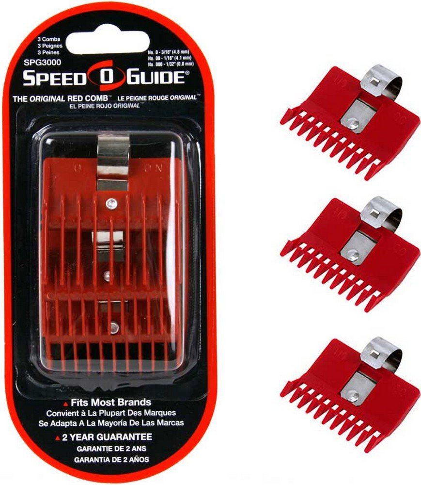 Speed O Guide SP-SP3000 comb close-up showing precision edges for clean, accurate cuts.