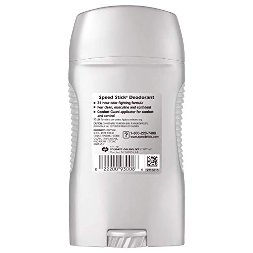 Speed Stick Ocean Surf clear blue solid shows non-staining underarm protection.