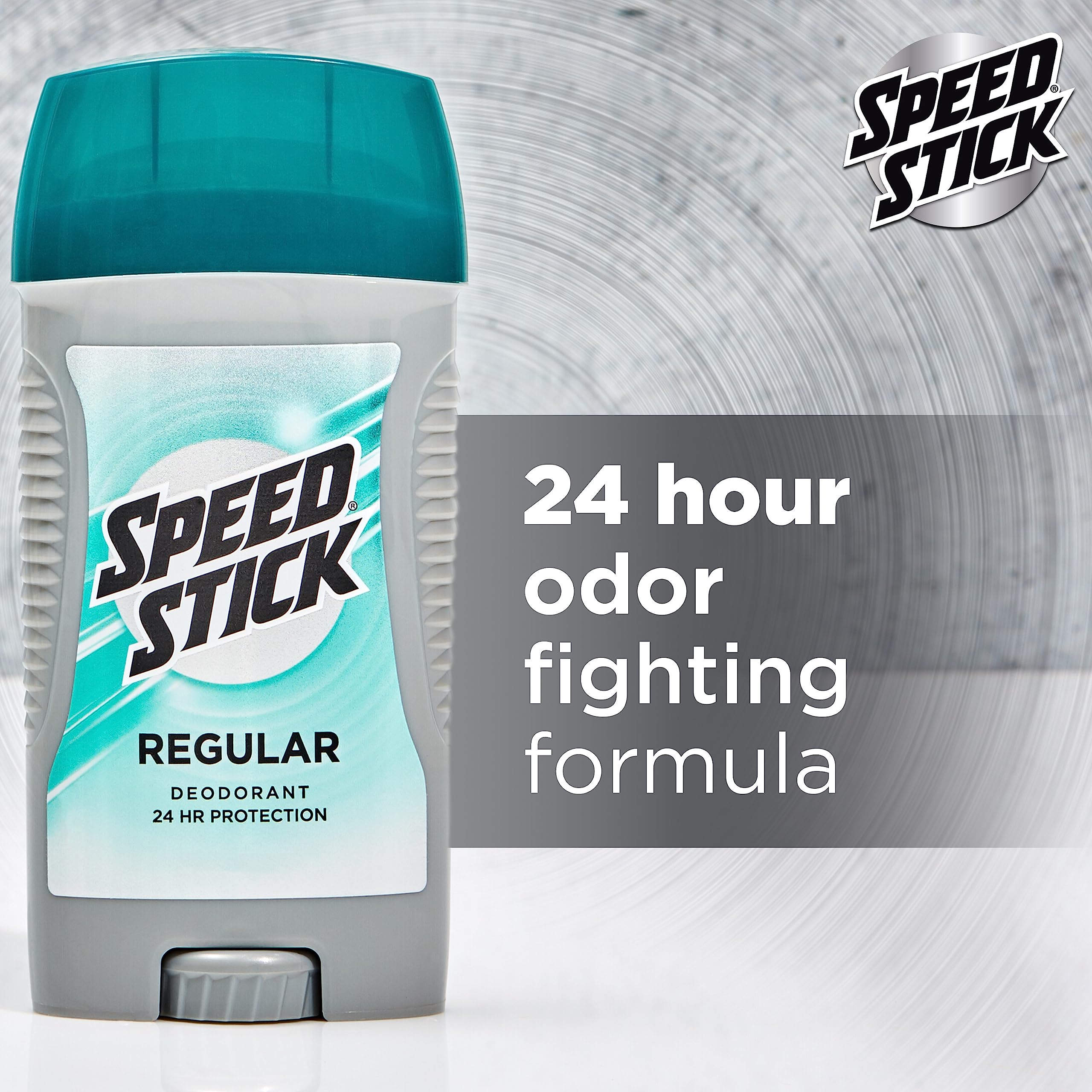 Speed Stick Deodorant cap-on close-up suggests quick portable daily use