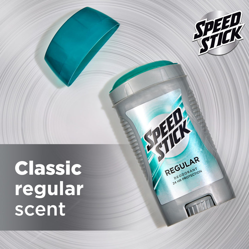 Speed Stick Deodorant with 24-hour freshness claim demonstrates all-day odor protection