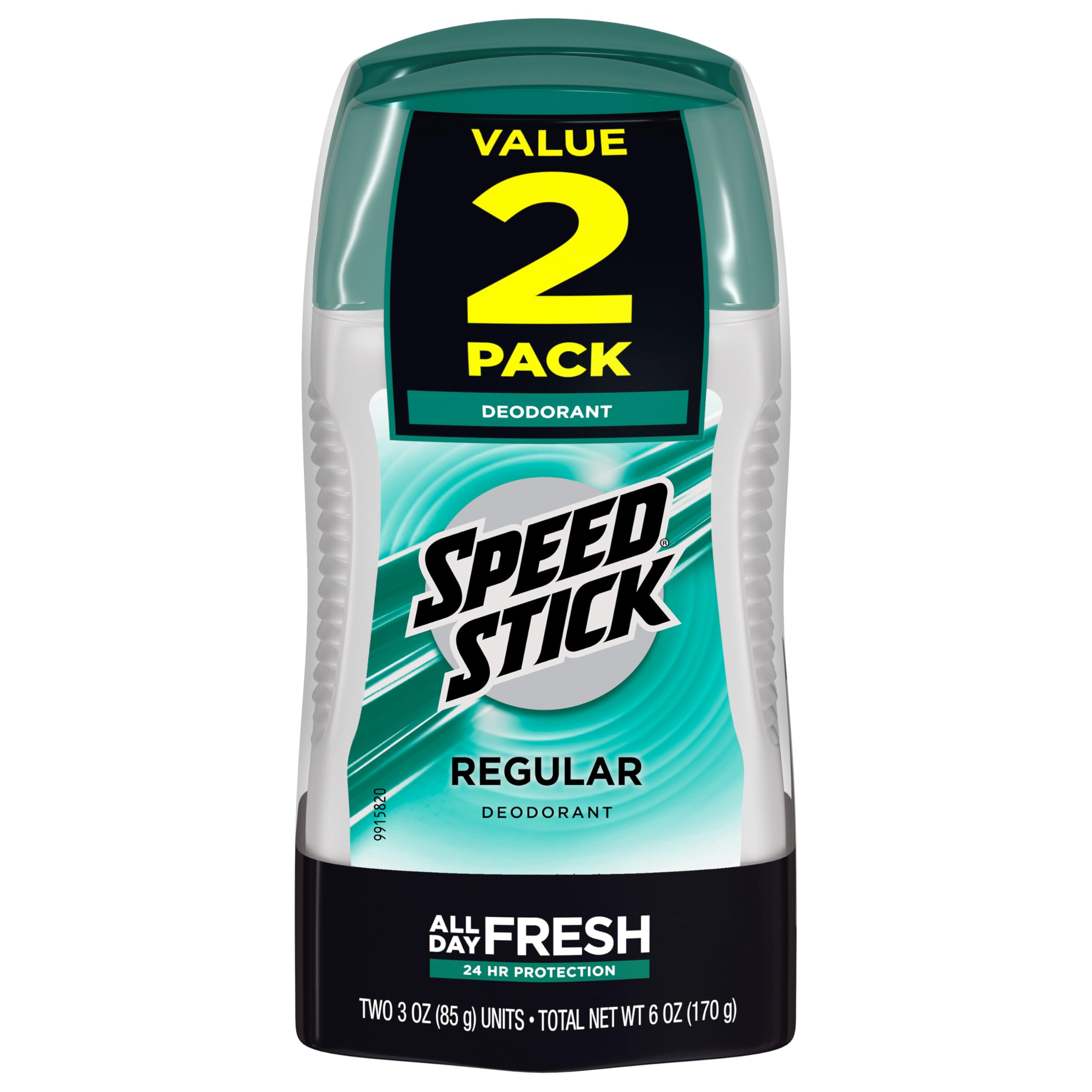 Speed Stick Deodorant front view shows two-pack for long-lasting freshness