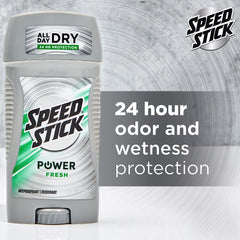 Speed Stick Men's Deodorant Fresh application guard emphasizes comfort during use.