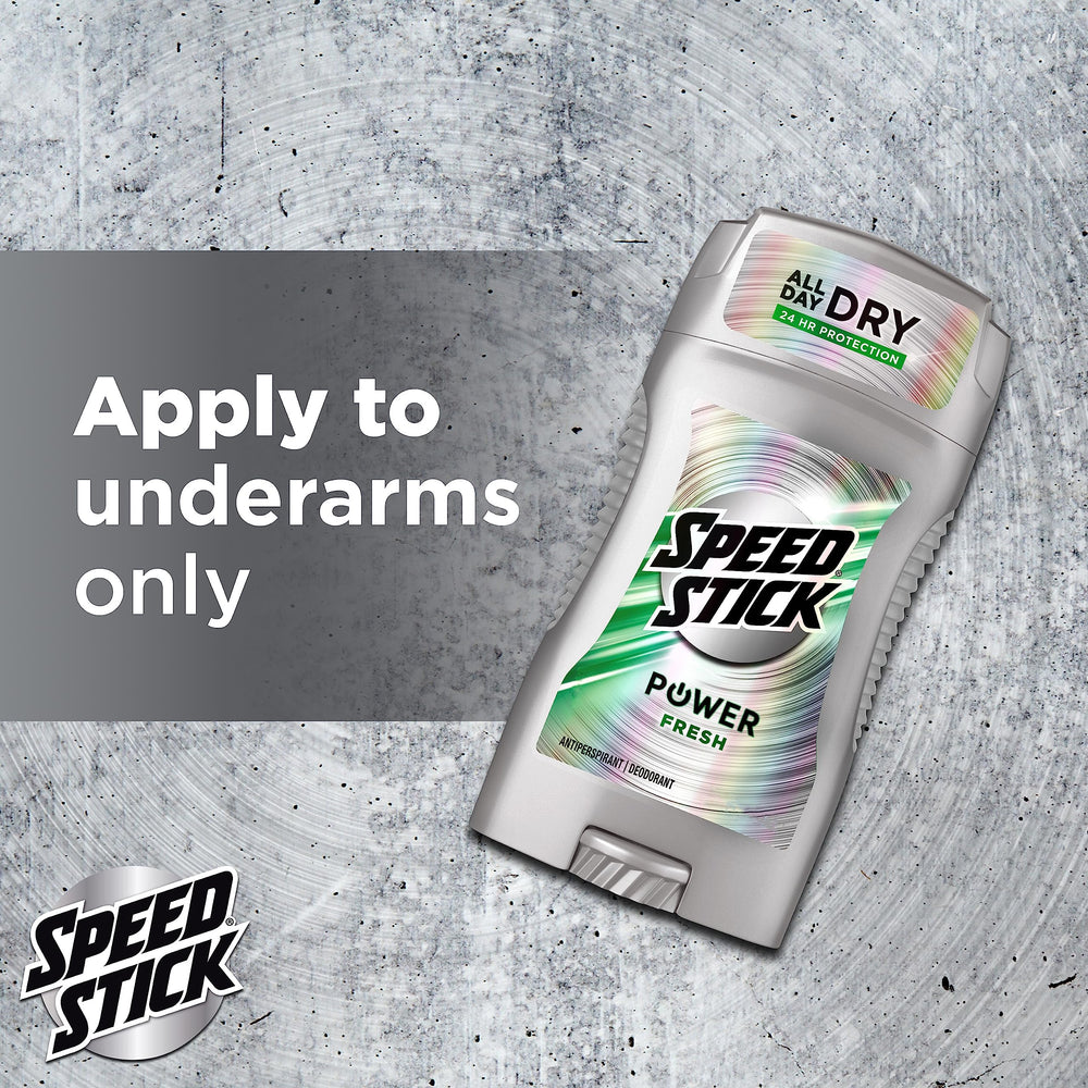 Speed Stick Men's Deodorant Fresh four-pack is convenient for travel.