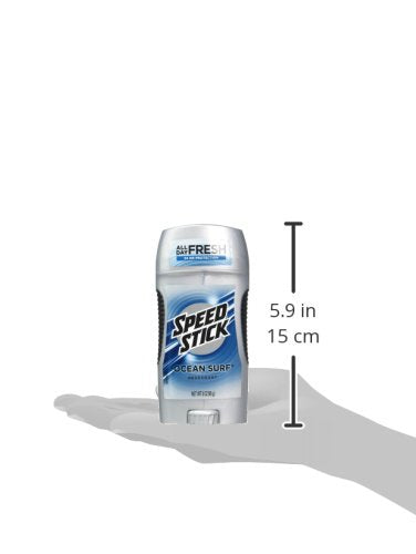 Speed Stick Ocean Surf scent paired with masculine fragrance for daily confidence.