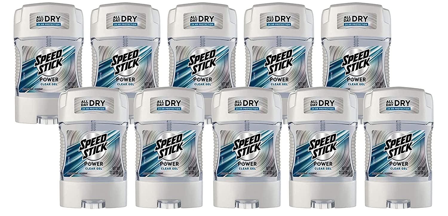Speed Stick Power Gel packaging shows the 3-ounce tube for travel-ready protection.