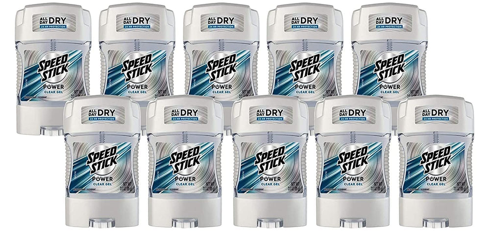Speed Stick Power Gel packaging shows the 3-ounce tube for travel-ready protection.