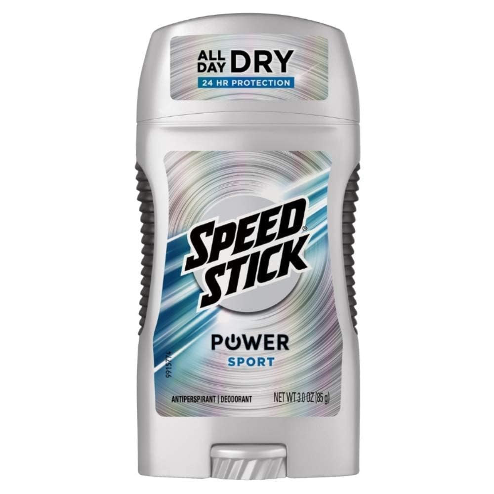 Speed Stick Power Sport deodorant stick offers all-day odor and wetness protection for an active day.