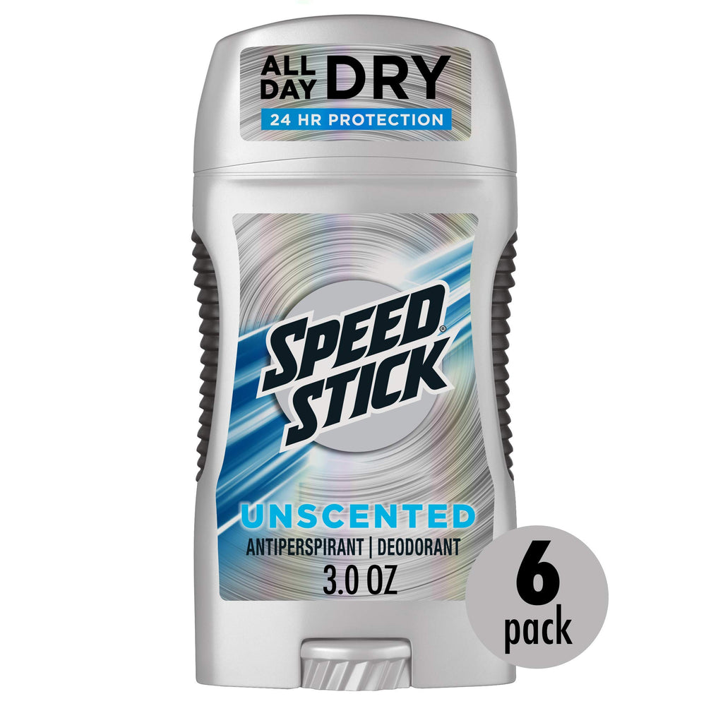 Speed Stick Power unscented anti-perspirant bottle provides all-day protection.