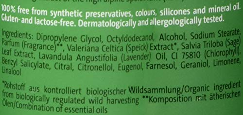 Speick Natural Deo Stick close-up shows sage-based actives for skin-friendly care