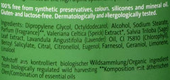 Speick Natural Deo Stick close-up shows sage-based actives for skin-friendly care
