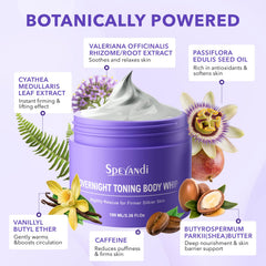 Sperandi Overnight Toning Whip being massaged to boost hydration and smoothing.