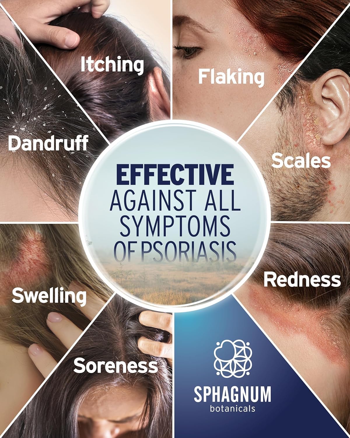 Sphagnum Botanicals peat mud ingredient image shows natural scalp nourishment