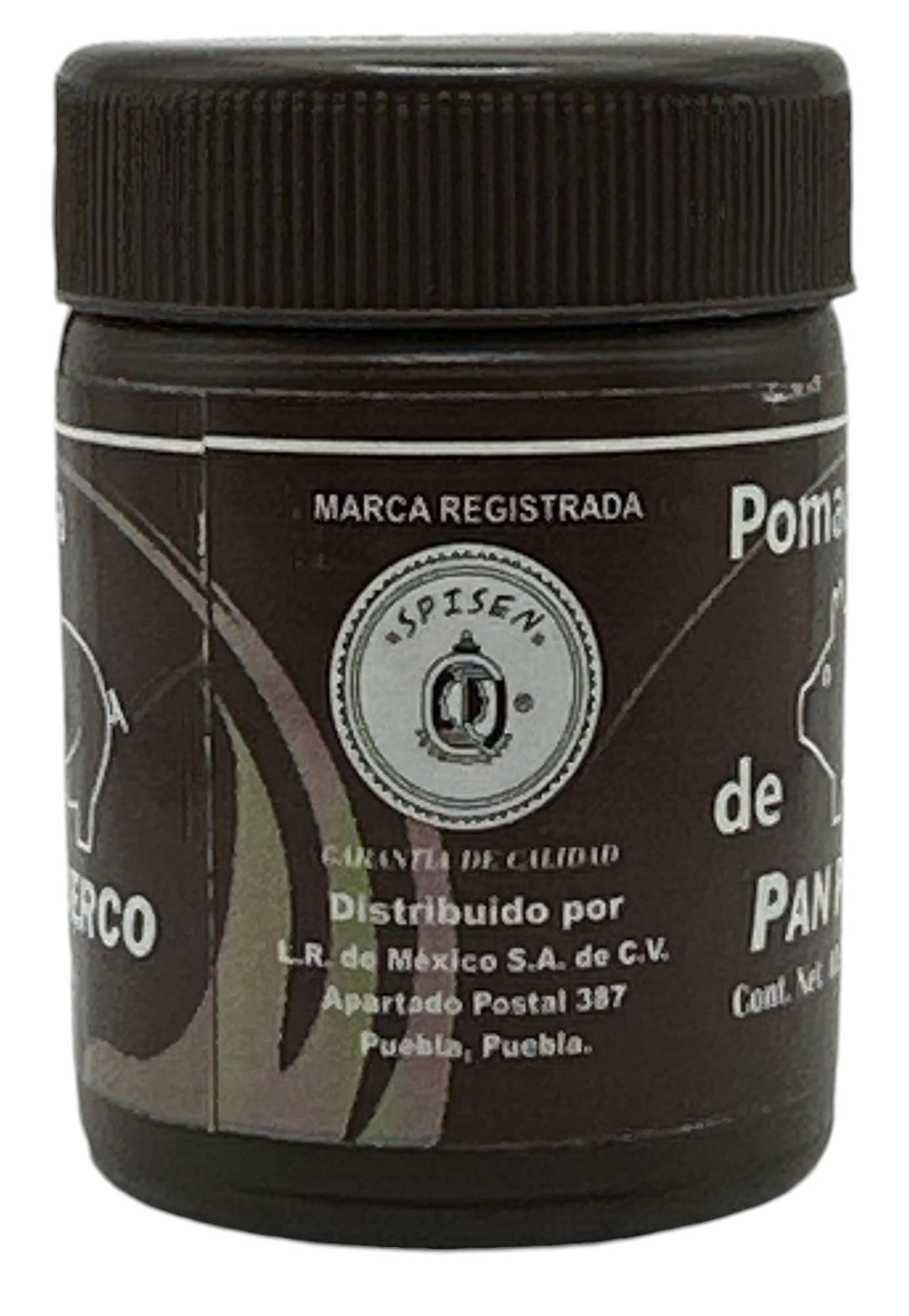 Spinen Pomada Pan Puerco packaging highlights traditional Mexican craftsmanship.